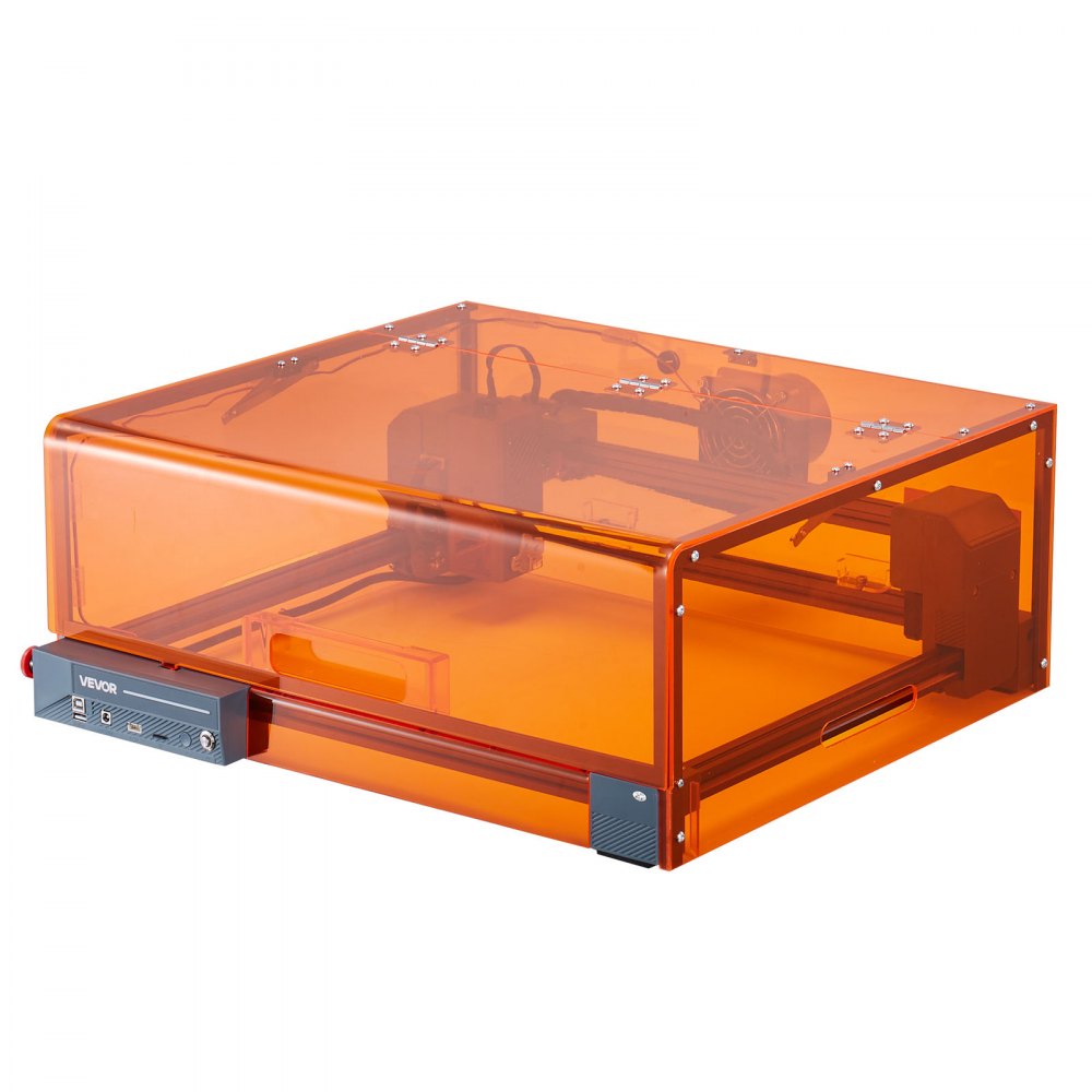 VEVOR Macchina per Incisione Taglierina Incisore Laser 20 W, Macchina per Incisione con Custodia 7000 mm/min, Incisore con Area di Lavoro 300 x 300 mm, per Legno, Pelle, Vetro, Classe 1