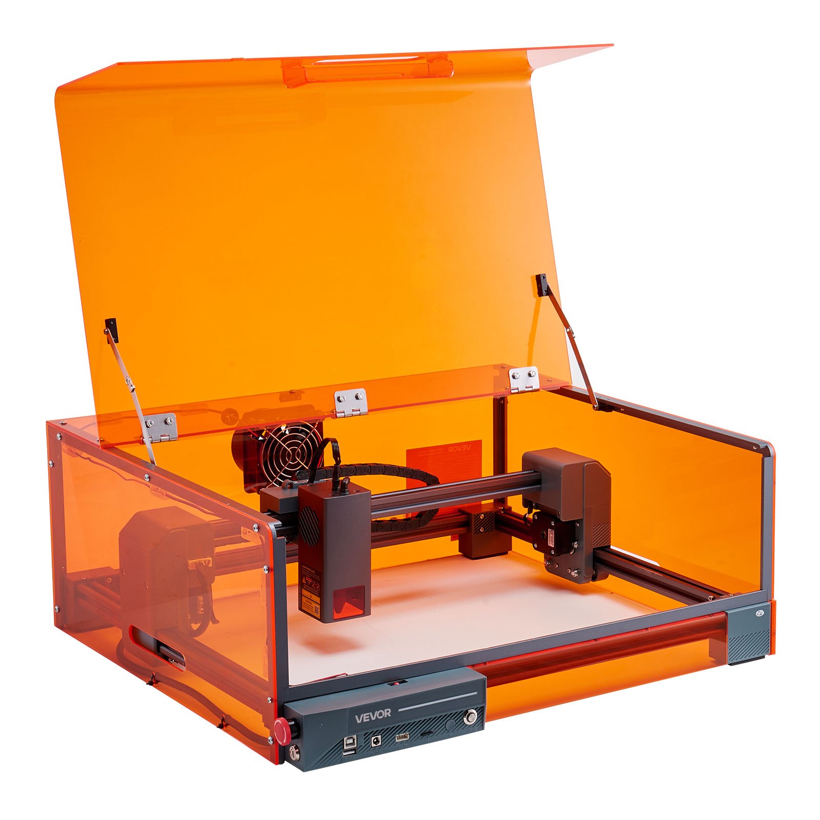 VEVOR Macchina per Incisione Taglierina Incisore Laser 20 W, Macchina per Incisione con Custodia 7000 mm/min, Incisore con Area di Lavoro 300 x 300 mm, per Legno, Pelle, Vetro, Classe 1