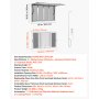 VEVOR Finestra di Servizio per Food Truck con Zanzariera 1524 x 915 mm Telaio in Lega di Alluminio, Inclinazione 85 Gradi, 4 Finestre Scorrevoli, Tendalino, Gancio di Traino, per Camion di Vendita
