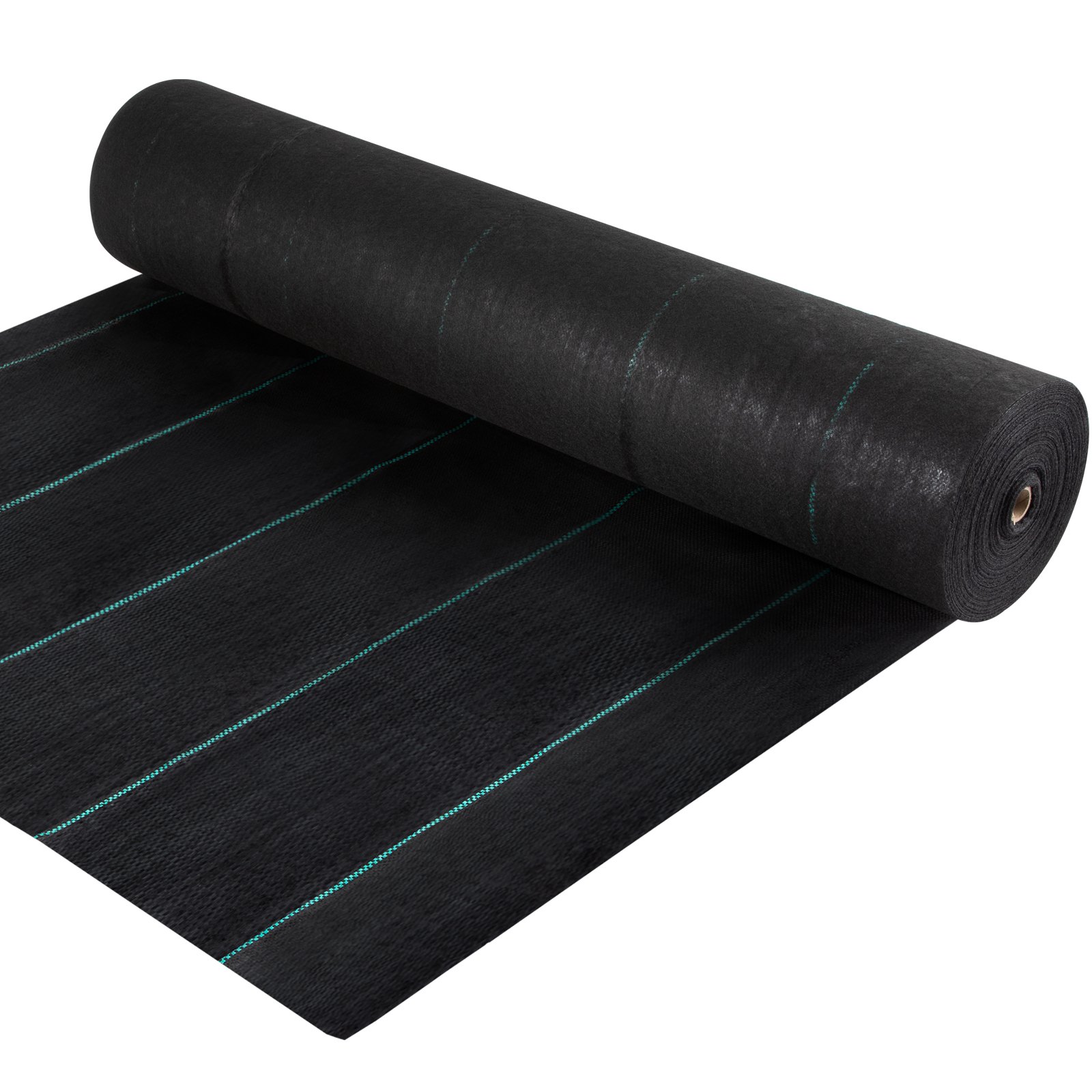 VEVOR Barriera contro le Erbacce, Tessuto Paesaggistico da 5,8 Once, Geotessile di Controllo dell'Erba Intrecciato Resistente 4ft x 300ft per Giardino, Patio, Nero