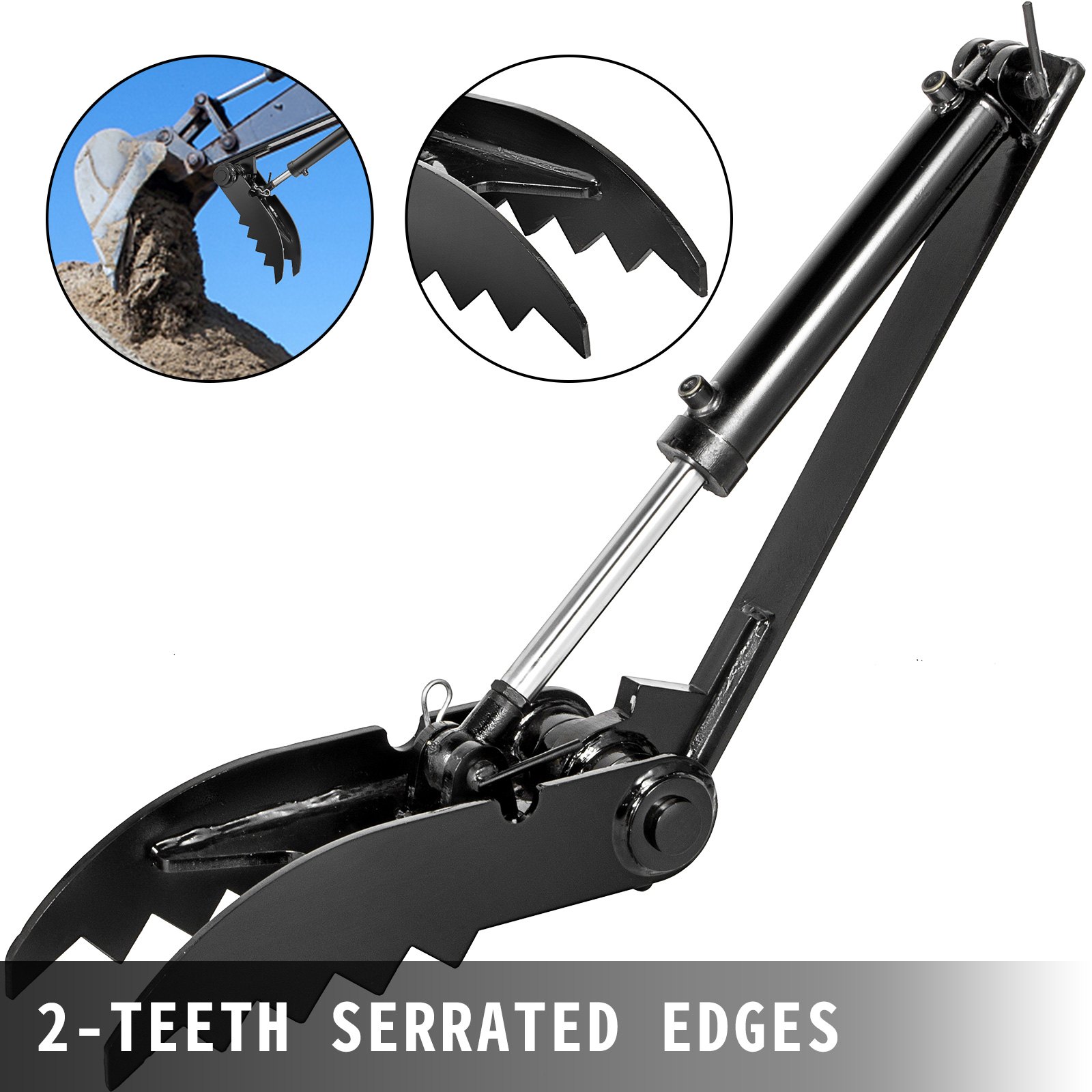 Escavatore Pollice Idraulico 20,3x76,2 cm Escavatore a Rovescia Pollice 2 Denti