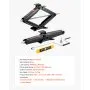 VEVOR 2 Pezzi Cric a Forbice, con Manovella, Base, Livella a Bolla d'Aria, Stabilizzatore Livellamento 103-595 mm, Cric Stabilizzatore per Sollevamento di Altezza Carico max. 4082 kg