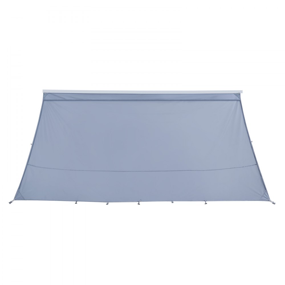 VEVOR Parete Laterale per Tenda da Sole Parasole per Camper Roulotte 2 x 3,7 m, Pannello Frontale per Tenda da Sole in Poliestere Frangisole da Campeggio Viaggio Picnic Anti UV50+ Cucitura Doopia