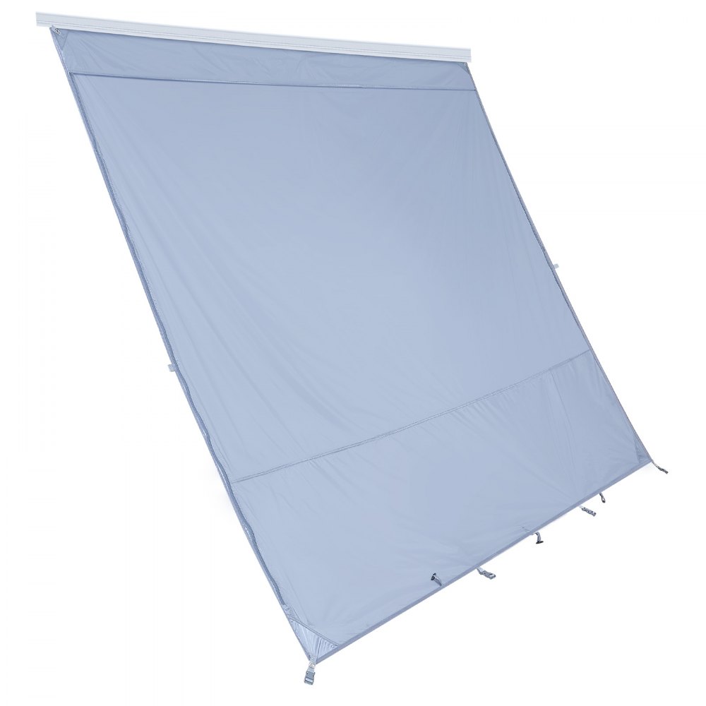 VEVOR Parete Frontale per Tenda da Sole per Camper 2 x 2,8 m, Pannello Laterale Frangisole in Poliestere Compatibile per Tenda da Sole da 3 m, Parasole UV50+ per Roulotte da Campeggio Viaggio Picnic