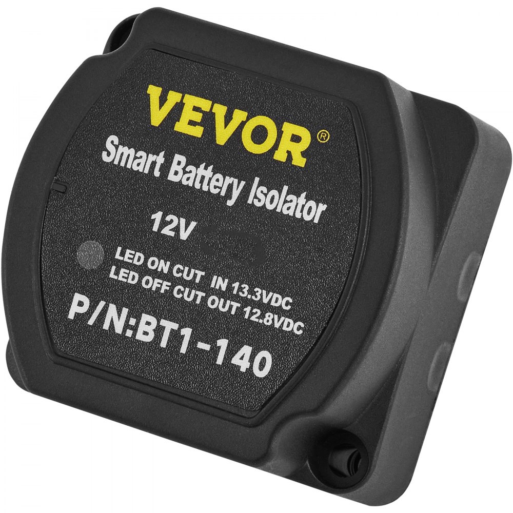 VEVOR Split Charge Kit Relè Batteria per Il Tempo Libero, JDQTJ-4M 12V CC Kit Relè di Carica con Cavo Batteria Rosso per Veicoli Fuoristrada, Camper, Roulotte, Navi, Yacht, Applicazioni Marine