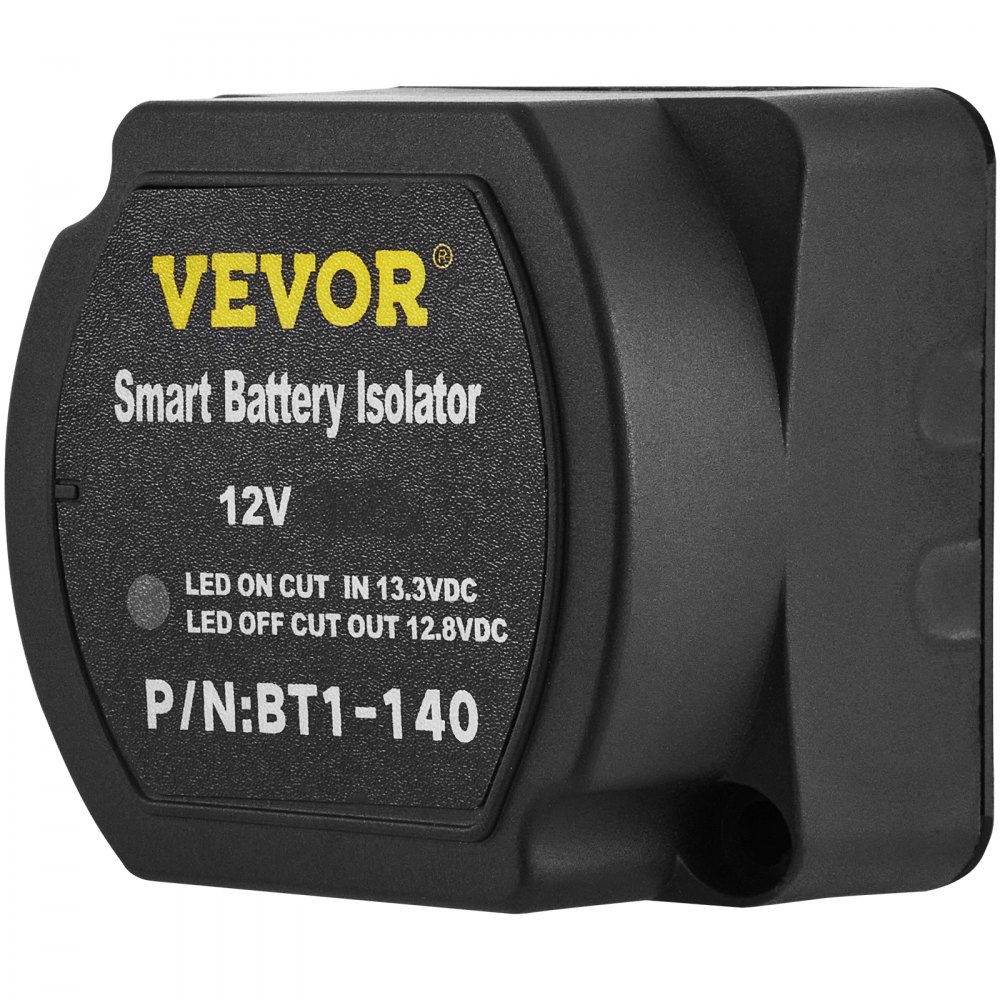 VEVOR Split Charge Kit Relè Batteria per Il Tempo Libero, JDQTJ-4M 12V CC Kit Relè di Carica con Cavo Batteria Rosso per Veicoli Fuoristrada, Camper, Roulotte, Navi, Yacht, Applicazioni Marine