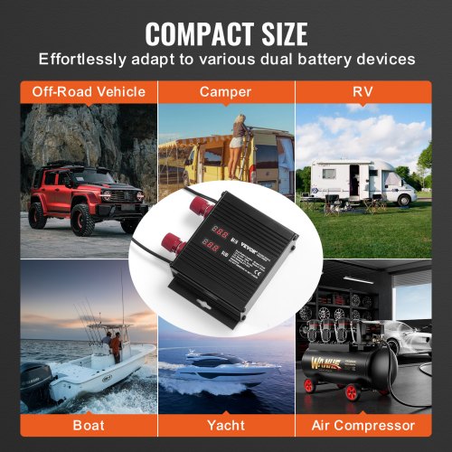 Smart Dual Battery Isolator 12V 140A relè sensibile alla tensione VSR per furgoni camion camper, ATV 34 Smart Dual Battery Isolator 12V 140A relè sensibile alla tensione VSR per furgoni camion camper, ATV 34