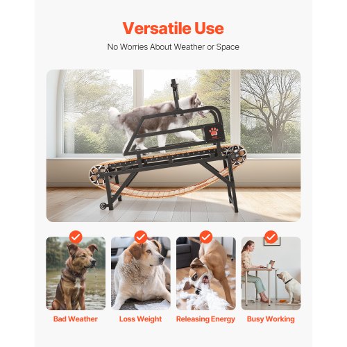 Ylpddmm Tapis Roulant Per Cani Taglia Grande – Carico 80kg, Velocità 0,8-6 Km/h, Inclinazione Regolabile, Ruote E Display LED