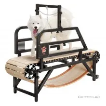 VEVOR Tapis Roulant per Cani di Taglia Media, Capacità 99,79 kg, Macchina per Correre con Rampe Regolabili per Cani, Attrezzatura per Esercizi con Tapis Roulant per Animali Domestici al Chiuso Aperto