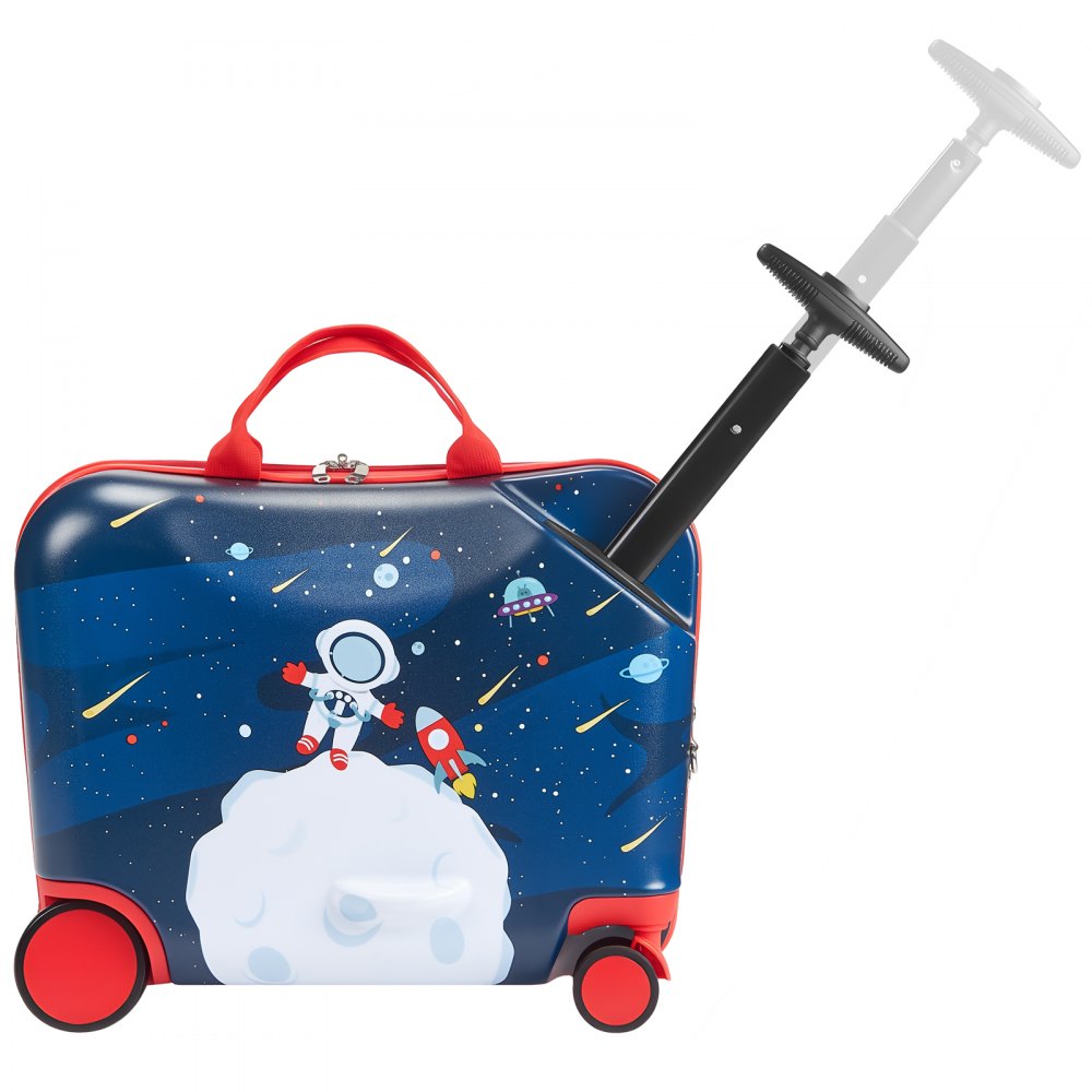 VEVOR Valigia per Monopattino da Viaggio Capienza 20L, Trolley per Scooter Carico max. 50 kg, Valigia per Scooter Impugnatura Antiscivolo in TPR, Monopattino Valigia con 4 Ruote, Blu e Bianco