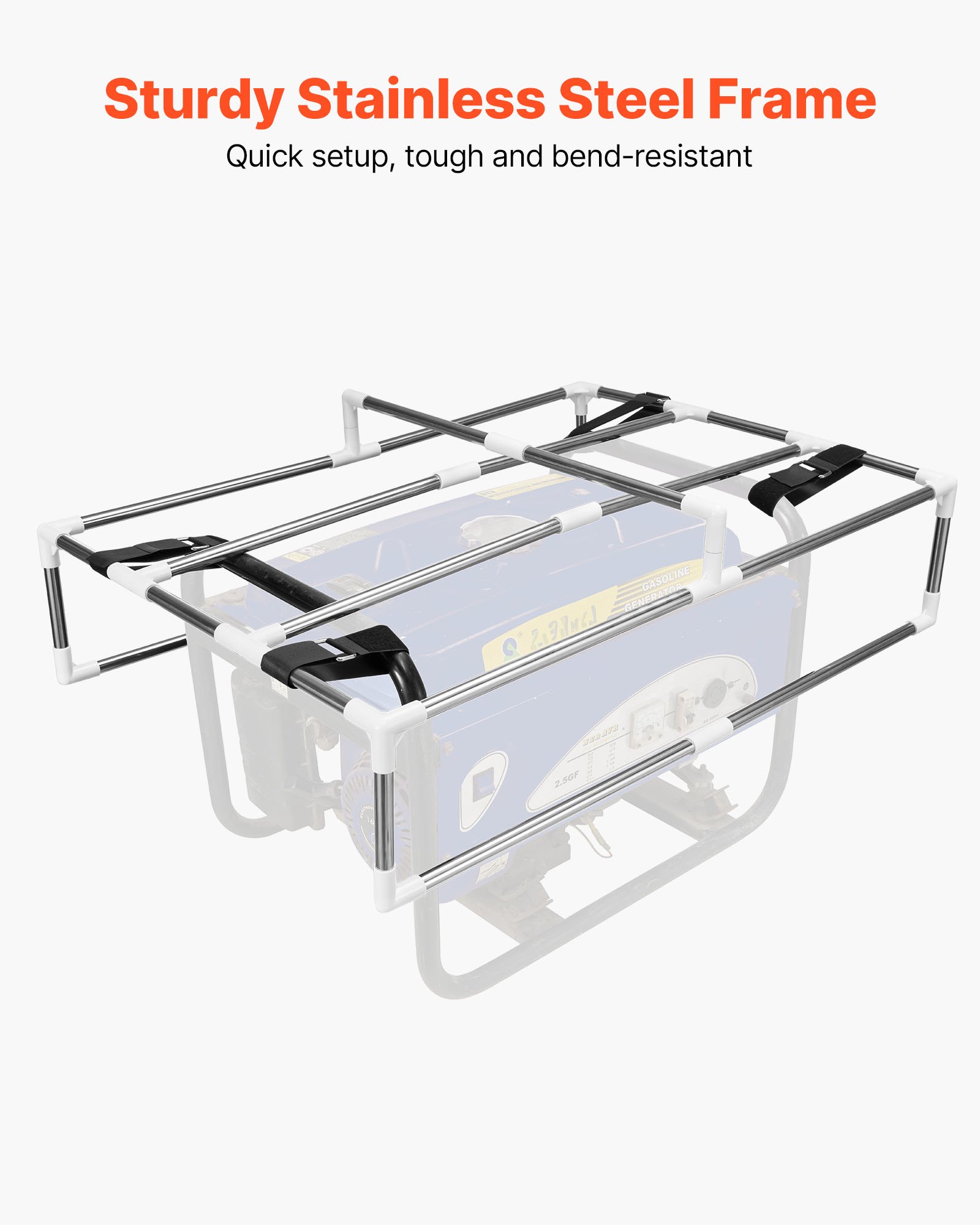 VEVOR Copertura Impermeabile per Generatori 865 x 660 x 535 mm Copertura del Generatore, Universale, per Maggior Parte dei Generatori 3500 a 12000 W con Tessuto Oxford 420D Spesso e Resistente, Nero