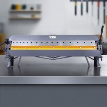 VEVOR Piegatrice per Lamiera e Vaschetta, Piegatrice per Lamiera da 1220 mm, Capacità in Acciaio Dolce Calibro 16, Regolabile da 0 a 135 Gradi, per Metallo con 16 Dita, per Piegature Precise