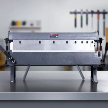 VEVOR Piegatrice per Lamiera e Vaschetta, Piegatrice per Lamiera da 610 mm, Capacità in Acciaio Dolce Calibro 16, Regolabile da 0 a 135 Gradi, per Metallo con 5 Dita, per Piegature Precise