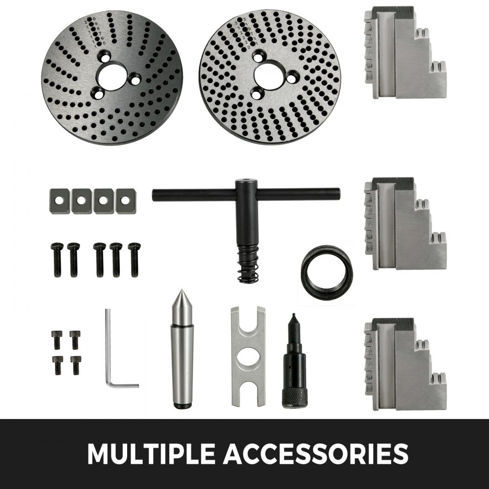 VEVOR BS-0 Testa di Divisione 4pollici/100mm Testa di Indicizzazione Testa Divisoria Testa Divisione Per Fresatrice Tavola Rotante