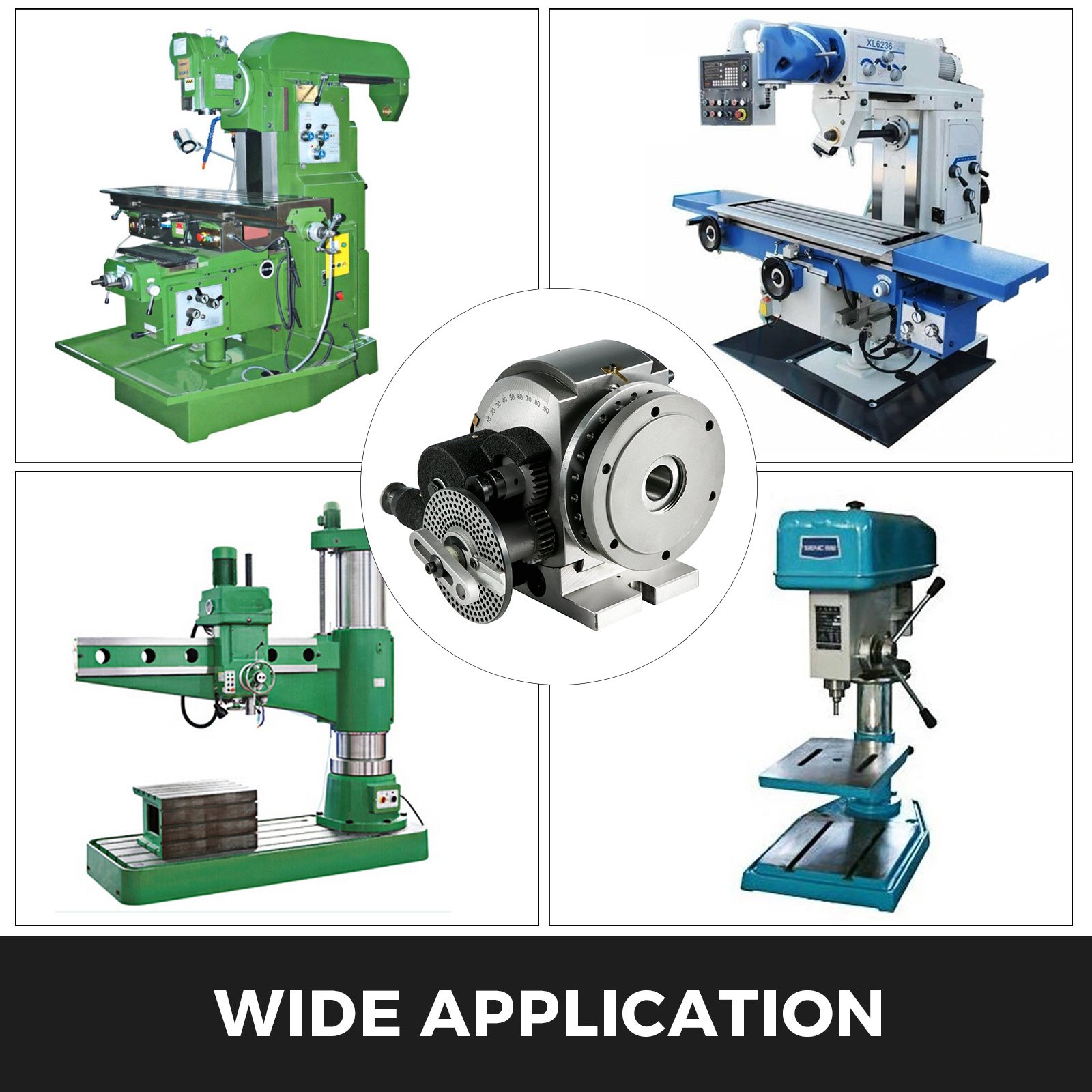 Testa Di Divisione Bs-2 6 Pollici Per Fresatrice Tavola Rotante (6 Pollice)