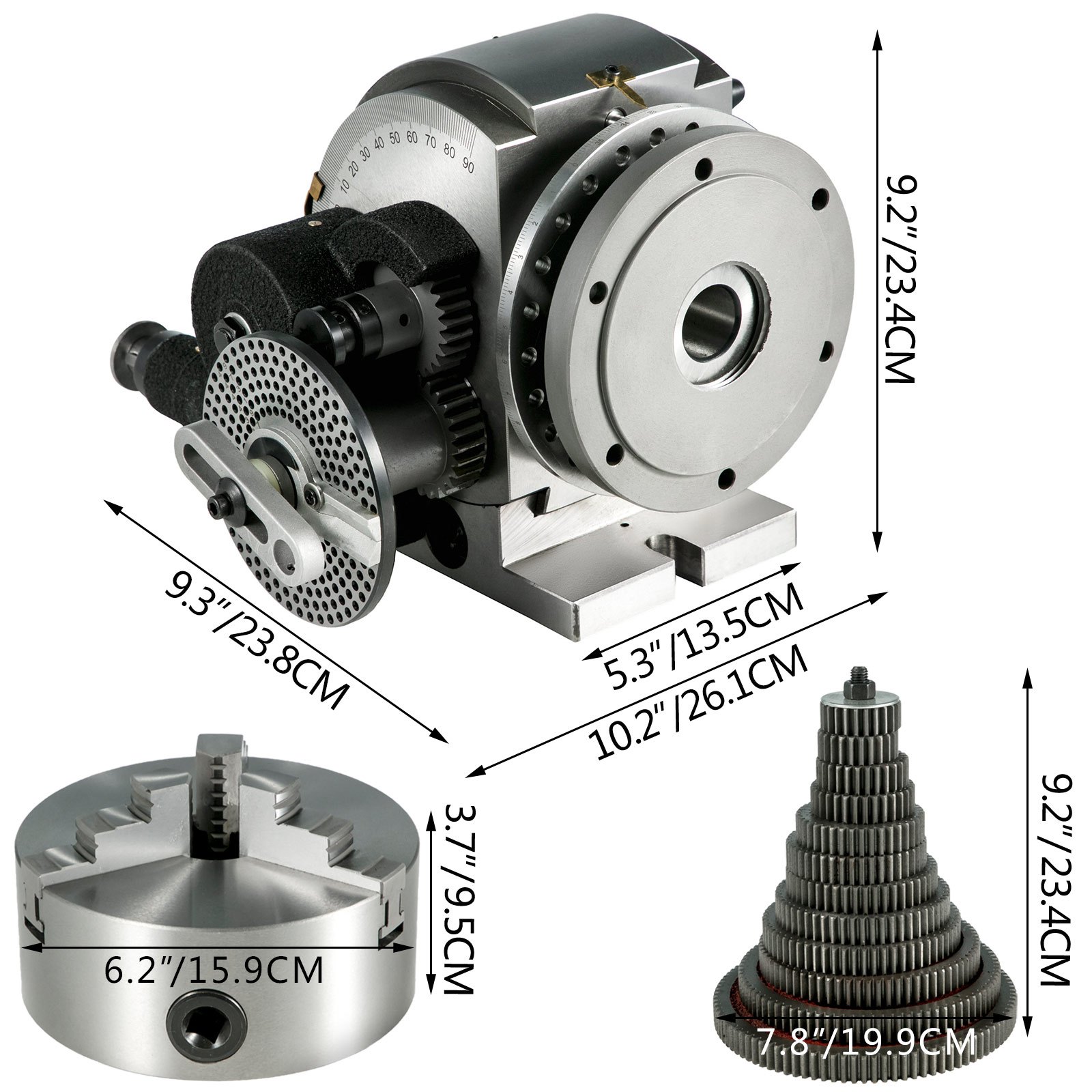 Testa Di Divisione Bs-2 6 Pollici Per Fresatrice Tavola Rotante (6 Pollice)