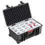 VEVOR Valigia Rigida da Esterno Dimensioni 555 x 345 x 250 mm Colore Nero, per Droni Fotocamere e Accessori, Capacità 45 L, Impermeabile, con Divisori e Maniglia Estensibile, Grado di Protezione IP67