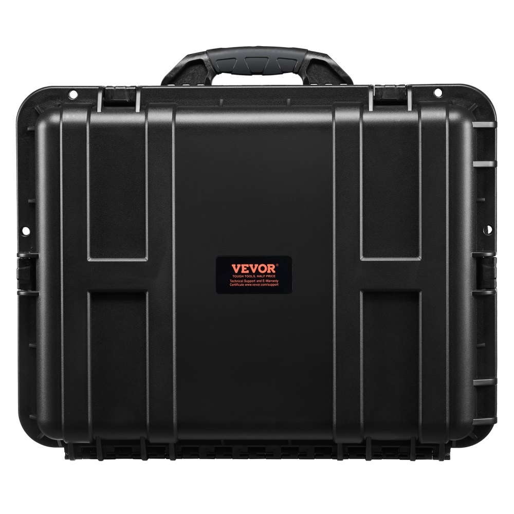 VEVOR Valigie Rigida Impermeabile 70,8 L, Custodia Protettiva Resistente alle Intemperie IP67 con 4 Clip, 4 Fori con Ruote Girevoli e Maniglia di Trazione Retrattile, per Lucchetto e Schiuma, Nero