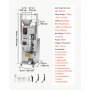VEVOR Macchina Dosatrice e Sigillatrice per Polveri e Granuli, 3-200 g, Confezionatrice Automatica in Acciaio Inox, Pesatura e Sigillatura Intelligenti, per Caffè, Cereali, Tè e Spezie, Argento