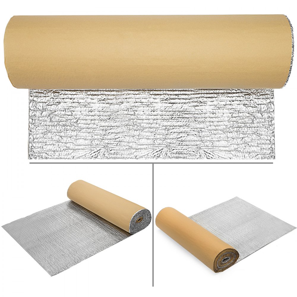 Lamina Termoriflettente E Isolante Autoadesiva Per Pavimento Parete Tetto 1x12m