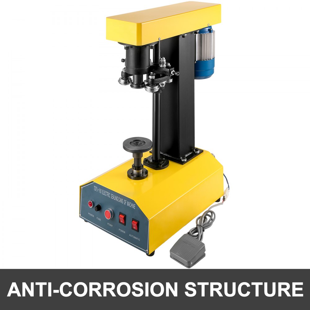 VEVOR 51.5mm Tappatrice Automatica per Tappatore per Tutti i Tipi Lattine di Plastica e di Ferro in Carta di Alluminio