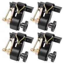 VEVOR Cinghie a Cricchetto per Retrattili, Montaggio su Tubo Quadrato Nero, Larghezza 38 mm x Lunghezza 2,25 m, Cinghie Nere per Fissaggio con Doppi Ganci a J, Carico 226,8 kg, Confezione da 4