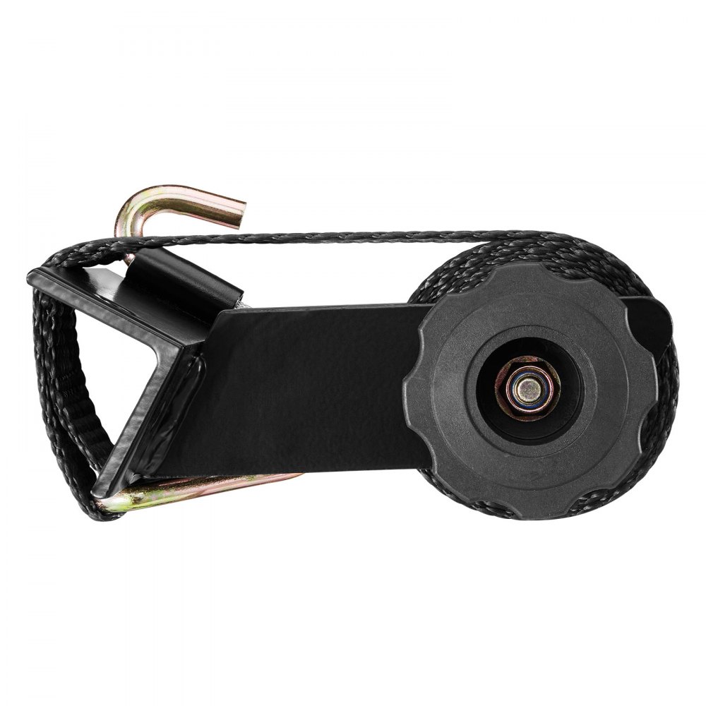 VEVOR Cinghie a Cricchetto per Portapacchi, Montaggio su Tubo Quadrato Nero, Larghezza 38 mm x Lunghezza 2,25 m, Cinghie Nere per Fissaggio con Doppi Ganci a J, Carico 226,8 kg, Confezione da 8