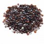 VEVOR Fire Glass, 10LBS / 4.5KG High-Temperature Resistant Fireplace Rocks, 3/4-Inch / 19.05 mm Reflective & Smokeless Firepit Glass Beads, High Luster Stone Landscaping for Fire Pit Table, Rich Amber