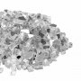VEVOR Fire Glass, 10 LBS / 4.5 KG High-Temperature Resistant Fireplace Rocks, 1/2-Inch / 12.7 mm Reflective & Smokeless Firepit Glass Rock, High Luster Stone Landscaping for Fire Pit Table, Clear