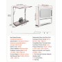 VEVOR Finestra di Servizio Bancone Pieghevole per Food Truck 915 x 915 mm Sportello di Servizio per Furgone Lega di Alluminio, Pannello Apertura max 85 Gradi, Tendalino, Tendalino, Gancio di Traino