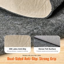 VEVOR Tappetino Protettivo Tappeti 275x366 cm Spessore 6 mm per Pavimenti