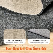 VEVOR Tappetino Protettivo Tappeti 244x306 cm Spessore 6 mm per Pavimenti