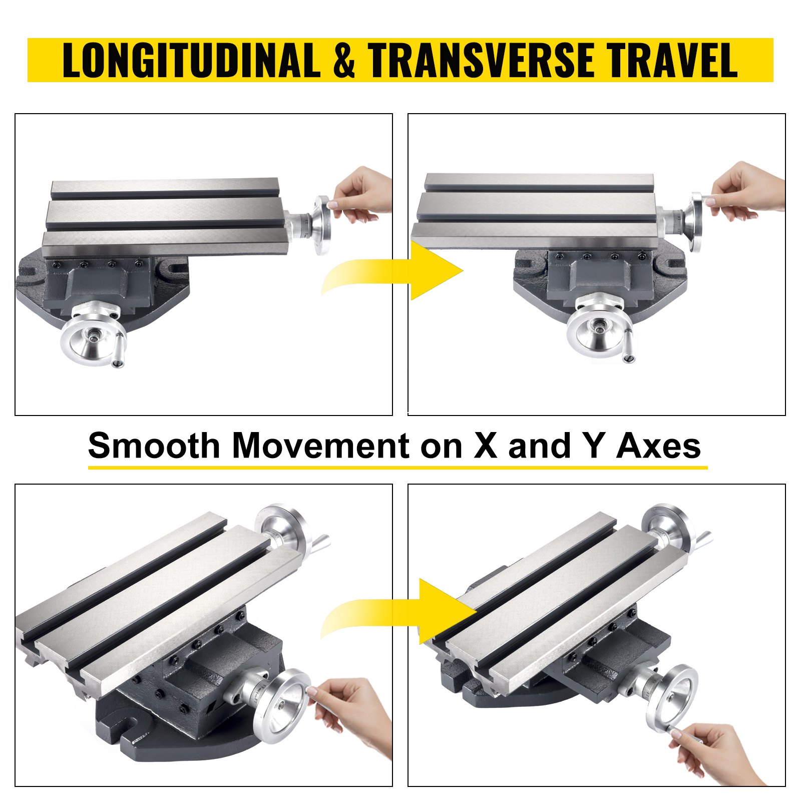 Vevor Fresatrice A Tavola Trasvertavolo Di Fresatura A Scorrimento Composto