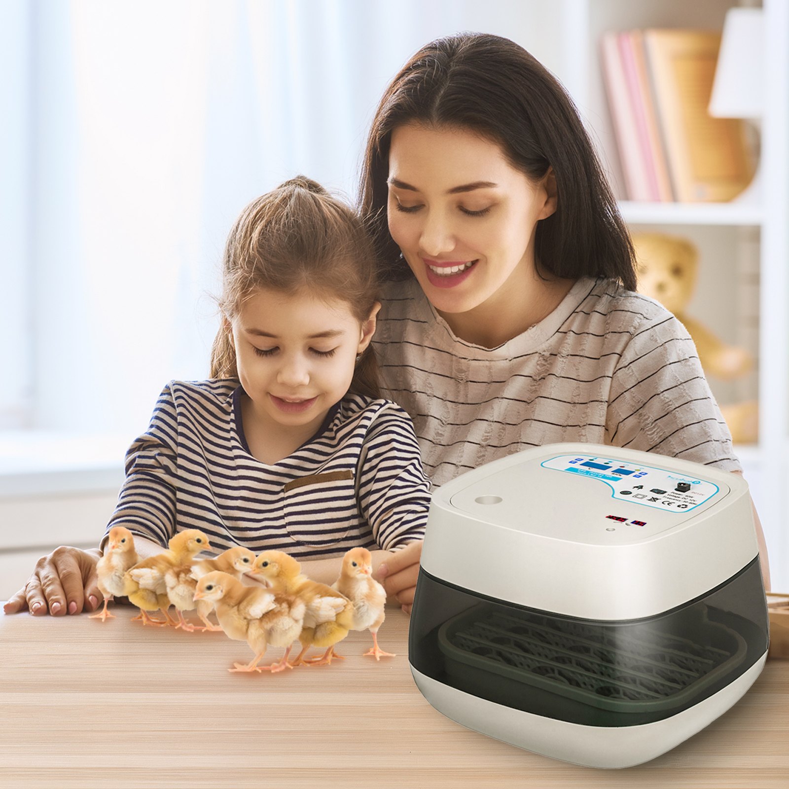 Vevor Incubatrice Per Uova 16 Digital Small Poultry Hatcher Rotolo A 360 Gradi Incubatrice Per Uova Hatcher Controllo Automatico Della Temperatura E Dell'umidità