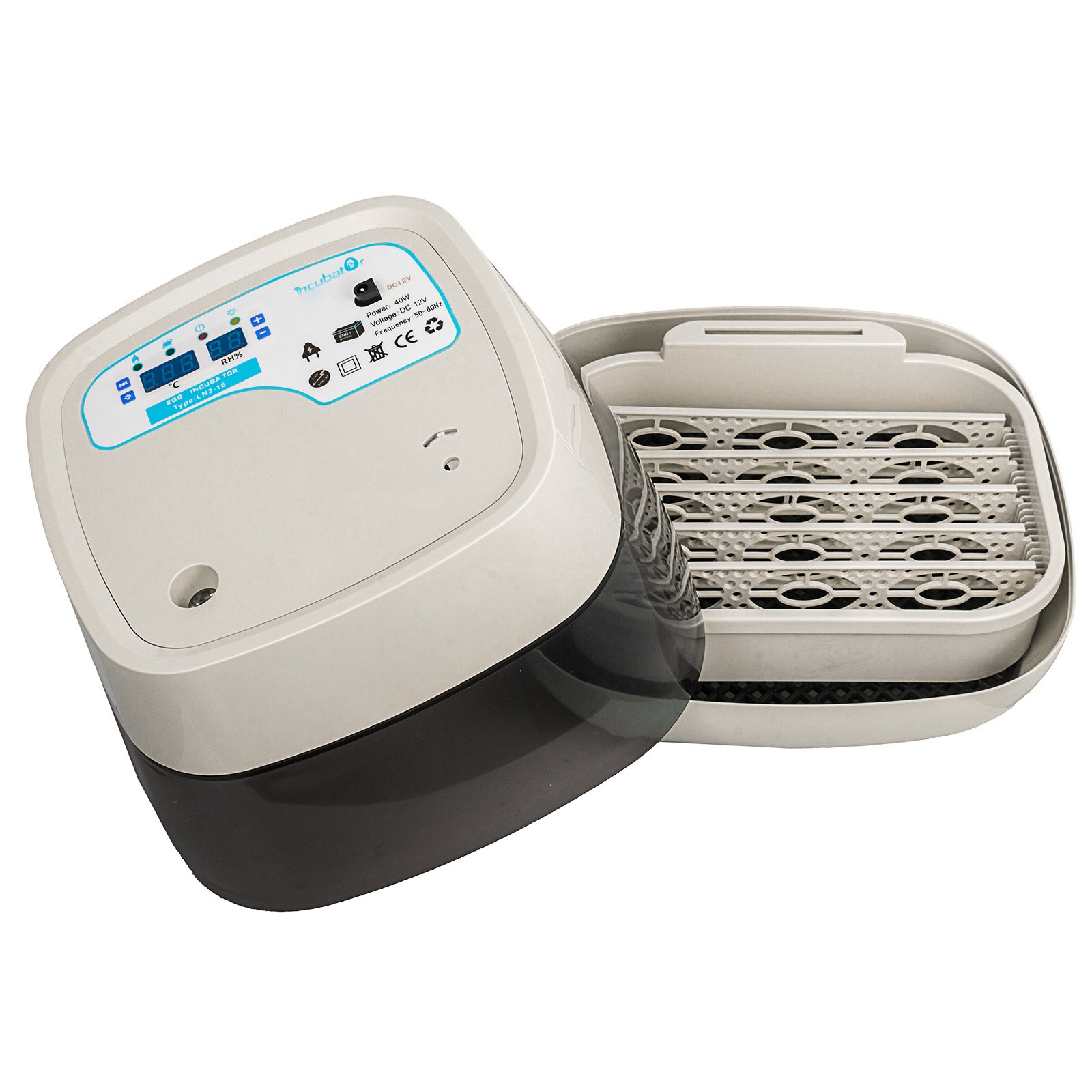 Vevor Incubatrice Per Uova 16 Digital Small Poultry Hatcher Rotolo A 360 Gradi Incubatrice Per Uova Hatcher Controllo Automatico Della Temperatura E Dell'umidità