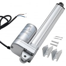 VEVOR Attuatore Lineare 12V, Attuatore Lineare Impermeabile IP65 con Corsa da 203,2 mm, Attuatori di Movimento da 3000 N con Staffe di Montaggio per Inseguitori Solari, Macchinari Industriali