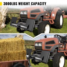 VEVOR Piastra di montaggio Attacco per piastra skid steer spessa 1/4" Capacità peso 3000 libbre Piastra di montaggio ad attacco rapido Caricatore adattatore in acciaio