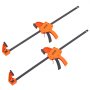 VEVOR Set di Morsetti a Barra per Falegname da 2 Pezzi Morsetti a Sgancio Rapido 609,6 mm Forza di Serraggio Max. 136kg, Pinza Allargatrice Reversibile per Falegnameria Metallurgica, Morsetti a Barra