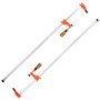 VEVOR bar clamps for woodworking, 2-pack, 914.4 mm clamp, quick-change F-clamp with 272 kg load limit, 63.5 mm throat depth, cast iron and carbon steel