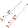 VEVOR bar clamps for woodworking, 2-pack, 914.4 mm clamp, quick-change F-clamp with 272 kg load limit, 63.5 mm throat depth, cast iron and carbon steel