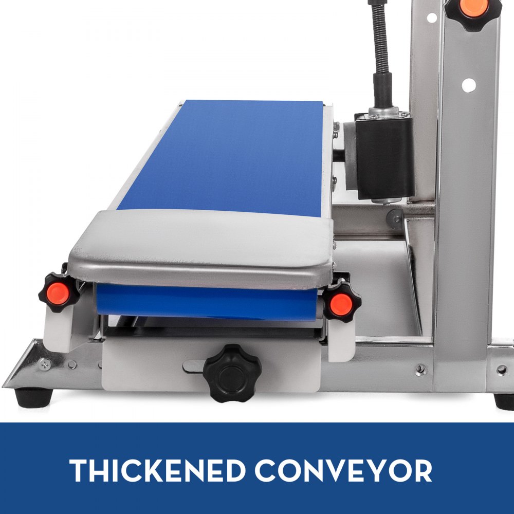 VEVOR Macchina Confezionatrice Verticale FR770, Sigillatore Automatico a Banda Continua 220V, Macchina Chiuditrice, Sigillatore Automatico Sottovuoto 500W, Pulsante di Arresto di Emergenza