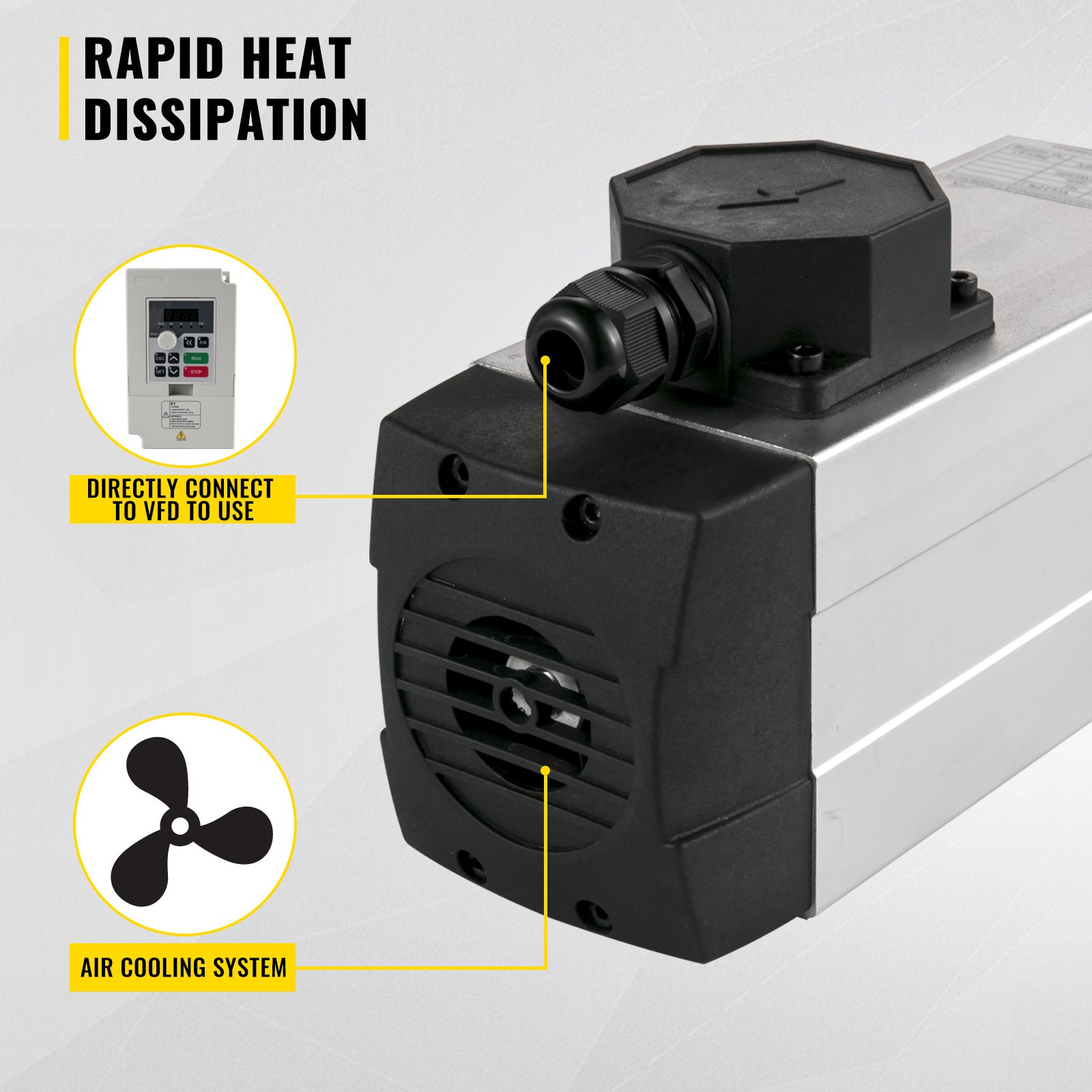 Vevor Raffreddati Ad Aria Motore Mandrino Con Vfd Inverter Kit Di Fresatura Cnc