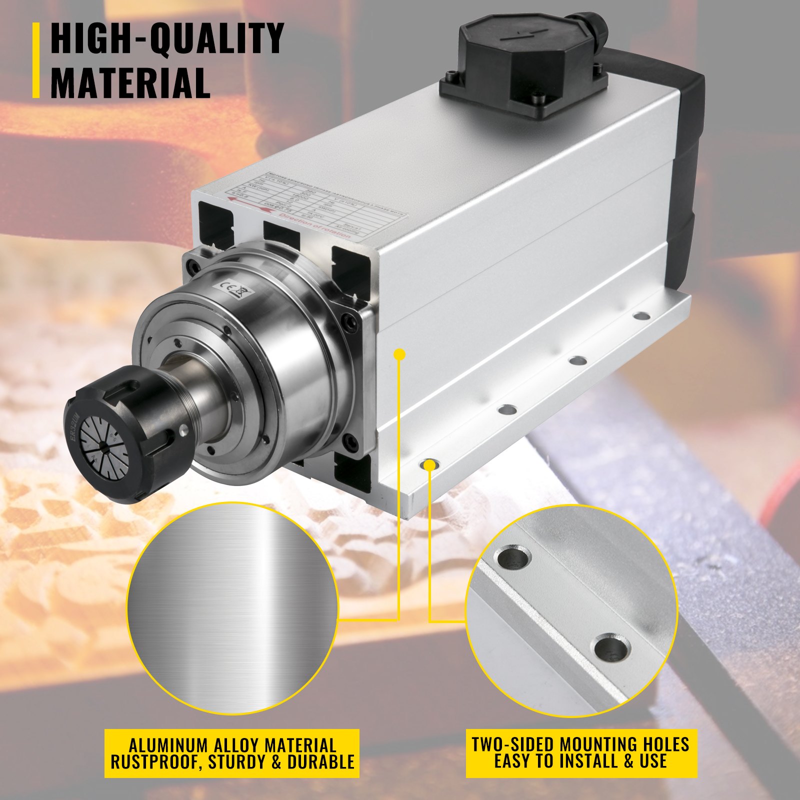 Vevor Raffreddati Ad Aria Motore Mandrino Con Vfd Inverter Kit Di Fresatura Cnc