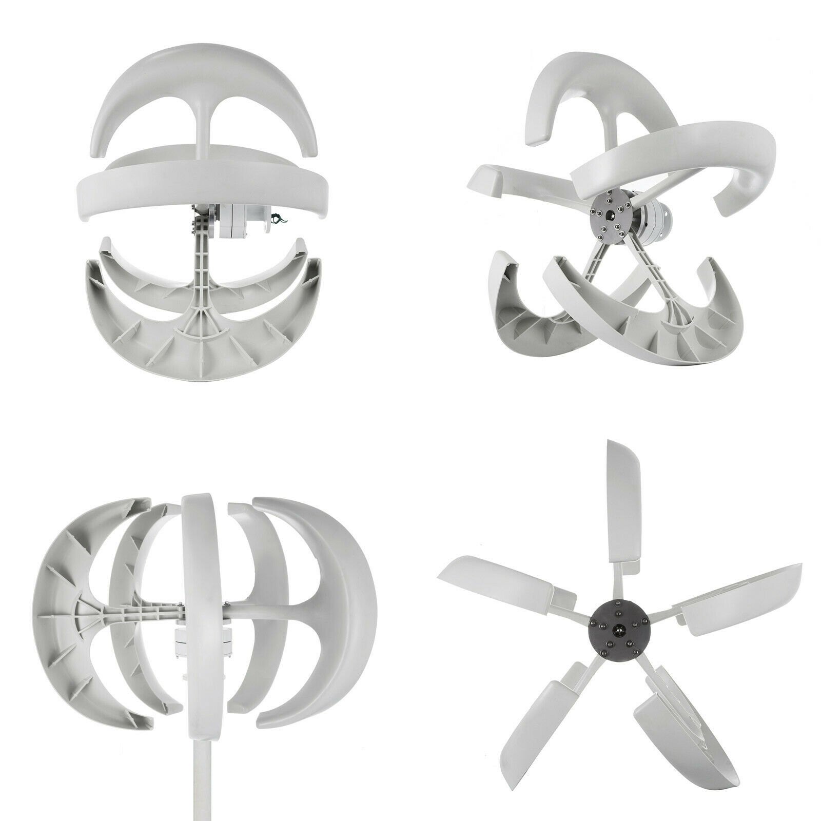 Turbina Eolica Generatori 24v 400w Con 5 Blades Elettromagnetico Rosso