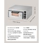 Forno per pizza commerciale da banco VEVOR, 14" Single Deck Layer, forno elettrico per pizza in acciaio inox con pietra e maniglia, macchina per pizza multiuso per interni per ristoranti, pretzel al forno