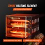 VEVOR Forno Elettrico Pizza 14 Pollici Acciaio Inox Elettrico Ripiano Doppio