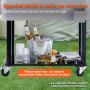 VEVOR Carrello Mobile Bar Mini Frigo per Bevande Carrello Isotermico Capienza 80QT Apribottiglie Scatola Raccoglie Tappi, Carrello per Bevande Contenitore per Ghiaccio Portabirre da Esterno per Feste