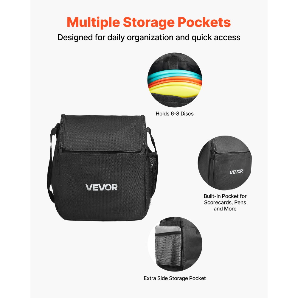 VEVOR Disc Golf Set, 6 PCS Flying Discs for Beginners, Disc Golf Starter Set, with Putter, Mid-Range, Driver, Including Mini Marker, Portable Backpack, for Outdoor Backyard, Lawn, Beach, and Park