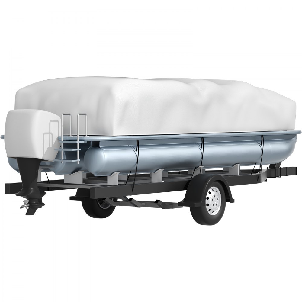 VEVOR Telo Copribarca del Pontone Ricovero Imbarcazione 25 FT - 28 FT, Copertura Telo per Barca Pontone in Tessuto Oxford 600D, Copertura per Barche Pontoni Impermeabile e Resistente ai Raggi UV