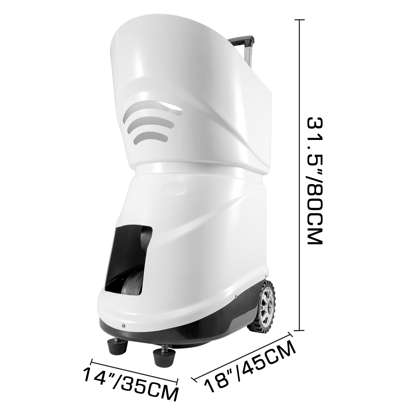 VEVOR Lanciatore di Palline da Tennis Lanciatore di Palline Automatico in ABS da 150 Palline Lanciatore Automatico di Palline da Tennis per Professionisti Principianti